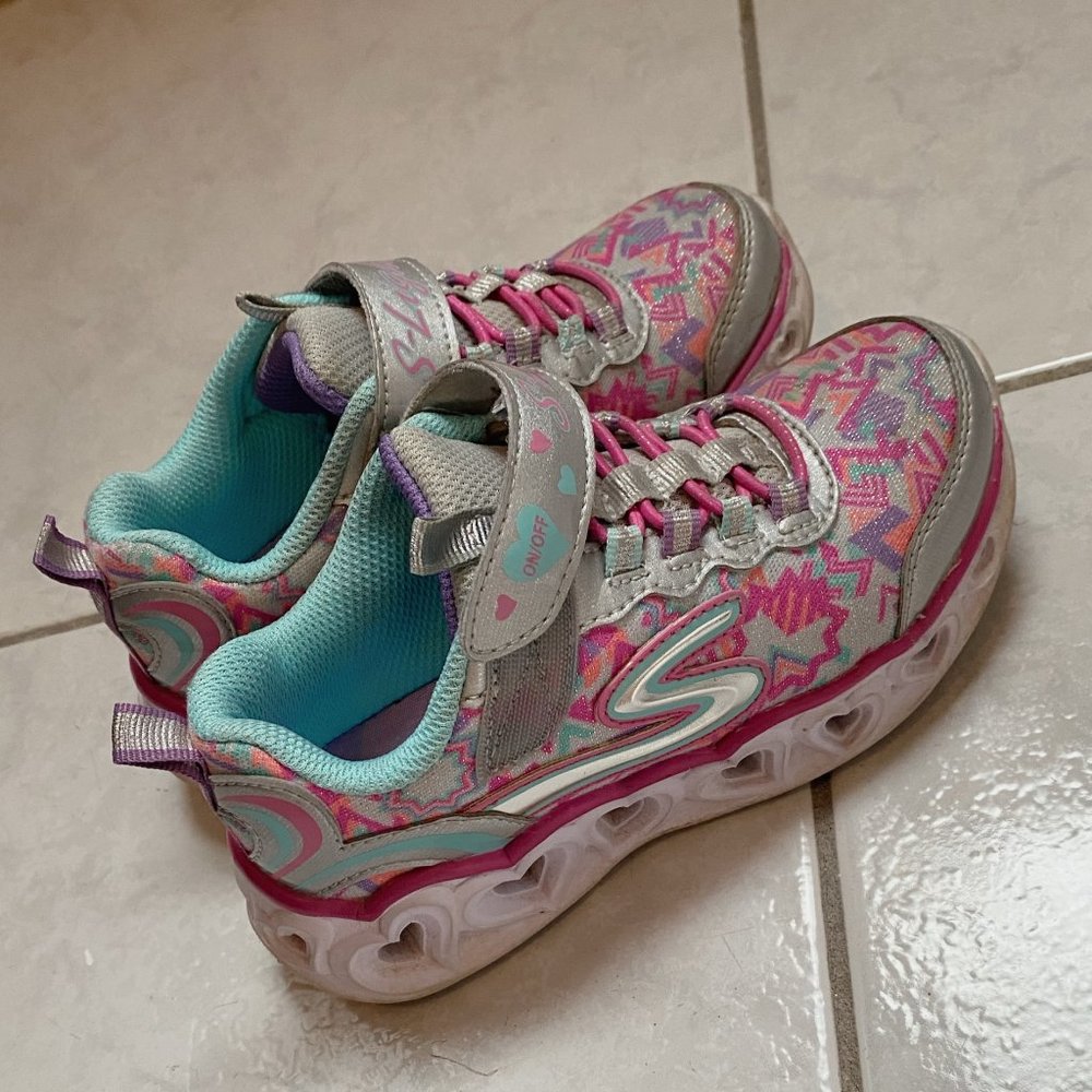 skechers light-up toddler girls sneakers